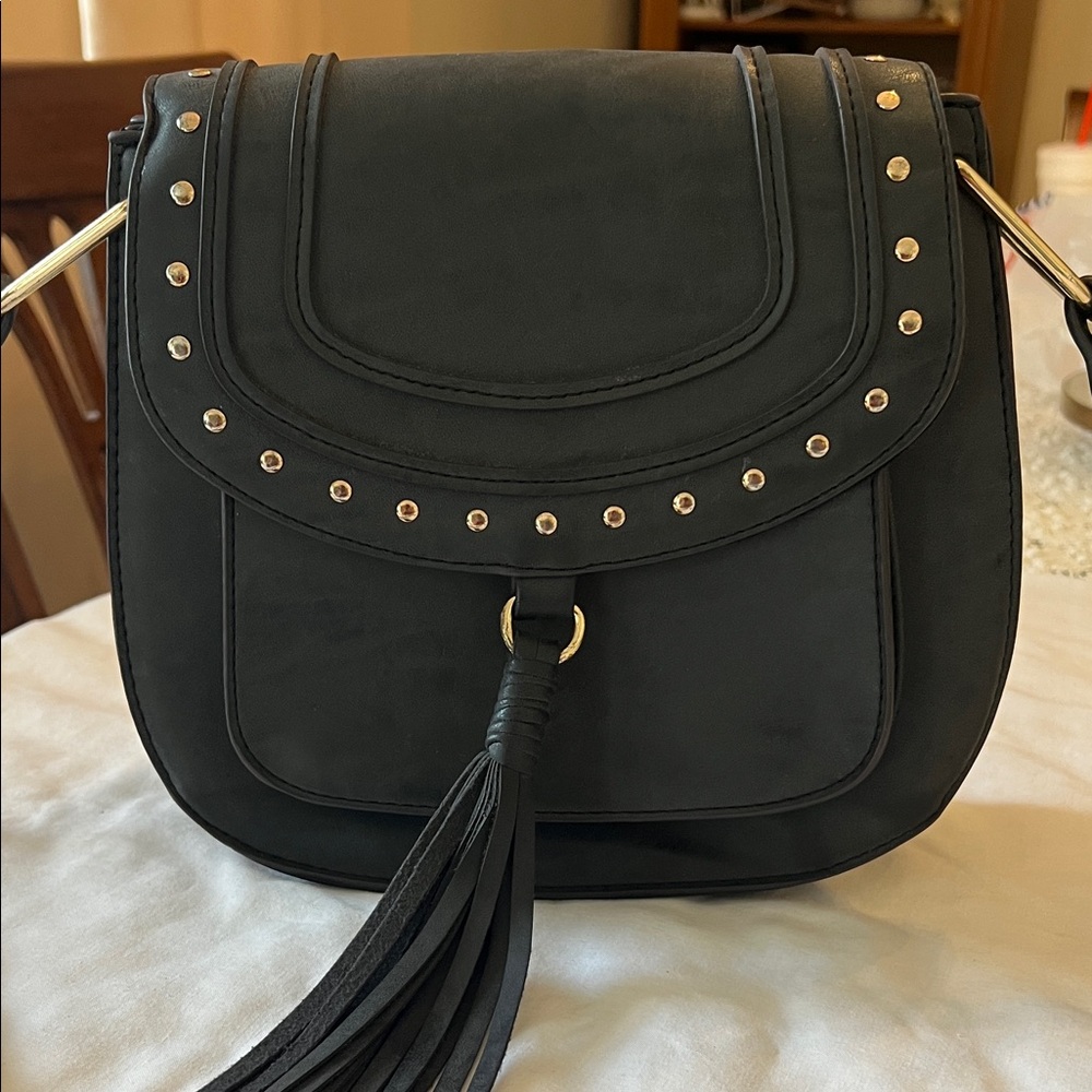 Franco Sarto Black Studded Women's Bag